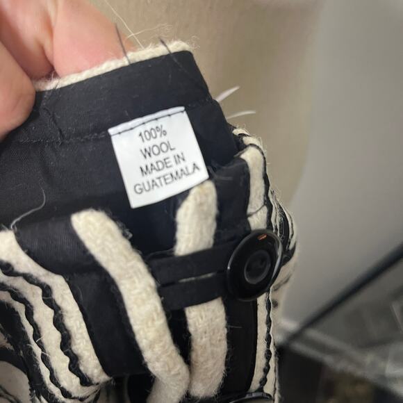 Colores del Pueblo Women's Sweater OS Serape Cloak White Wool Guatemalan Ethnic - Picture 9 of 10